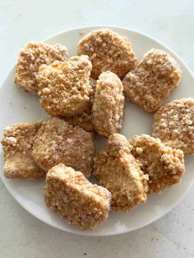 Frozen chicken nuggets in air fryer. 