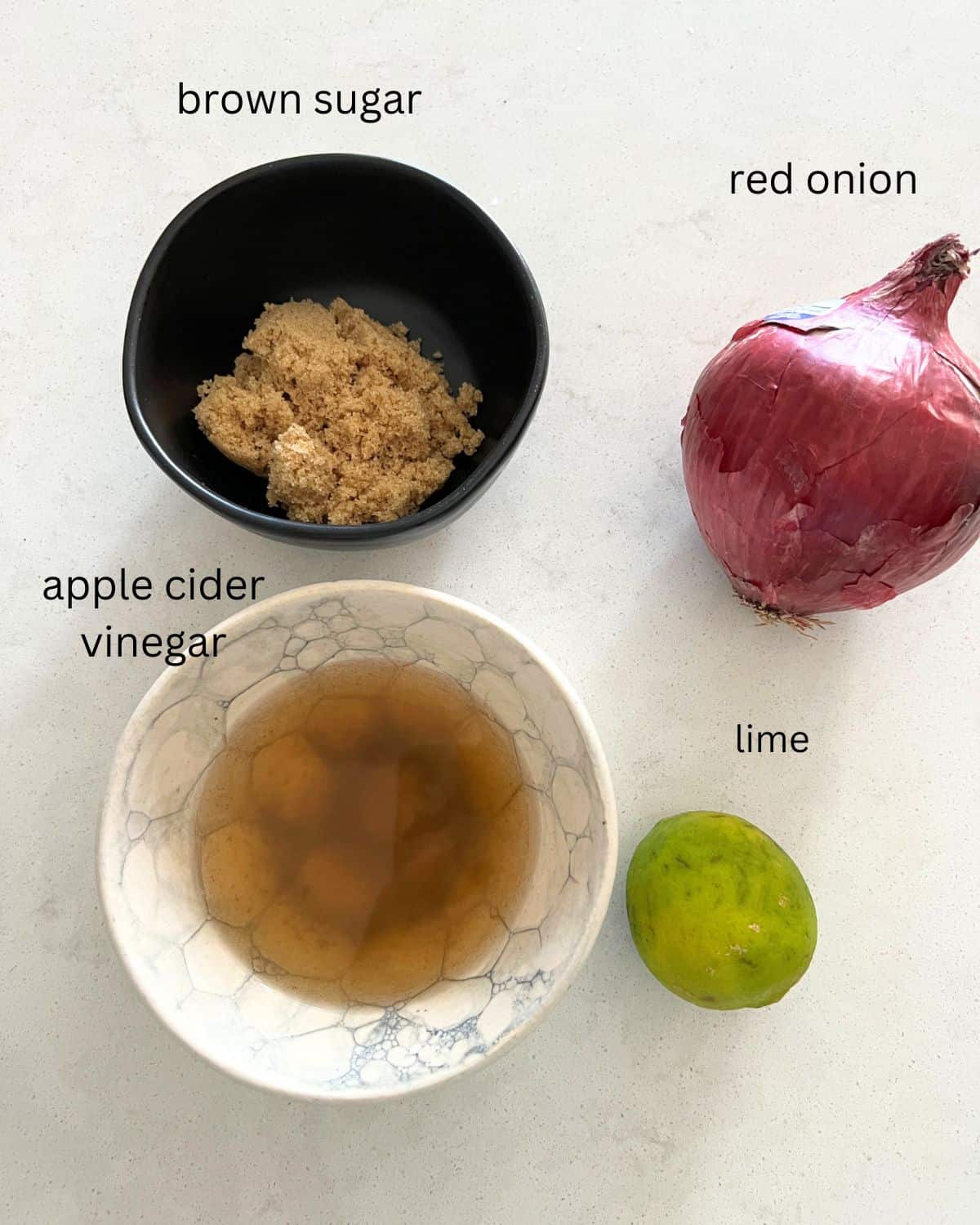 Ingredients Needed for Pickled Red Onions. 