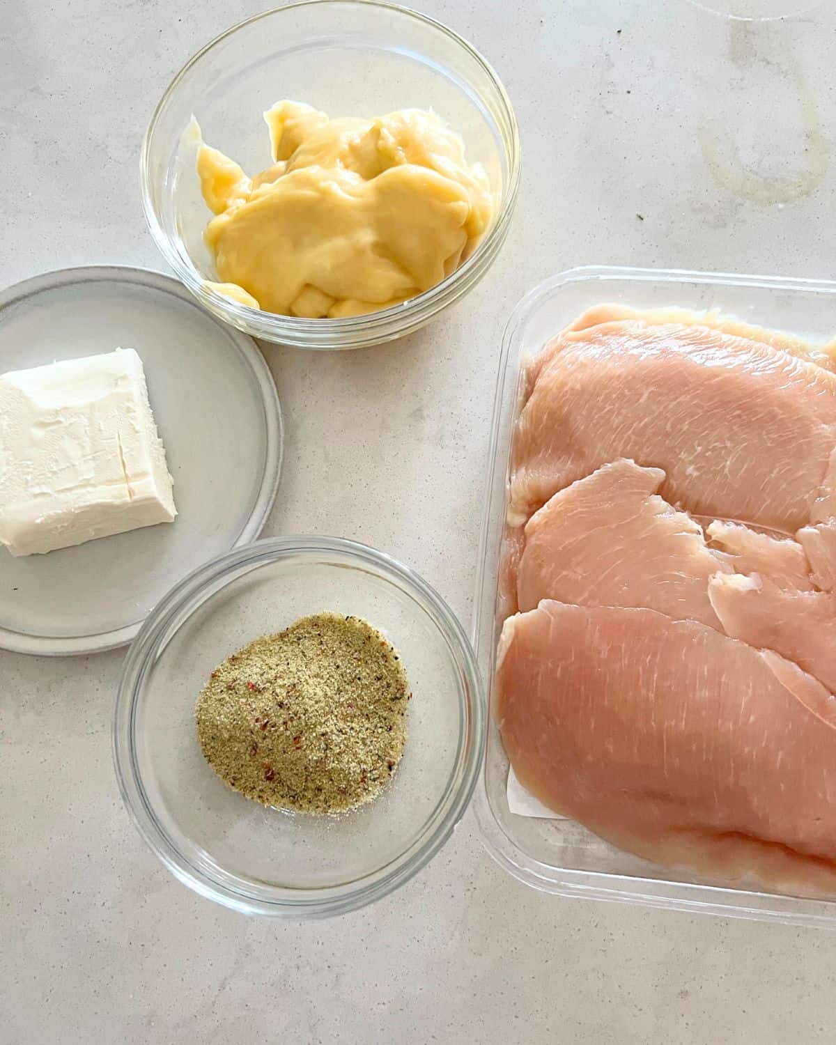 Ingredients needed for Creamy Italian Chicken. 