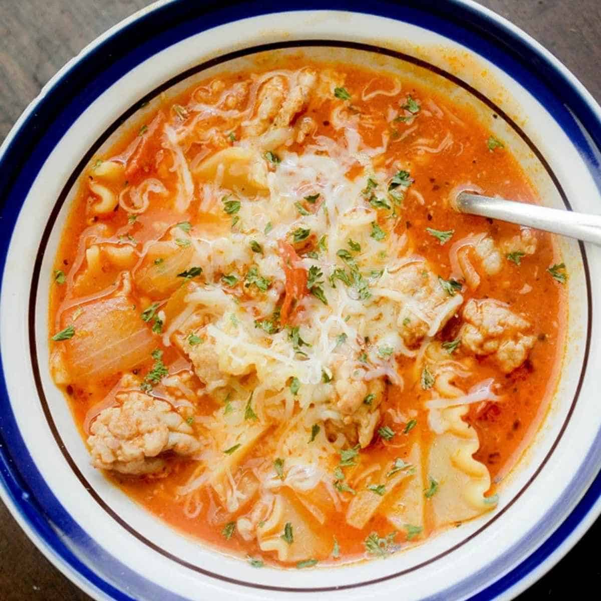 Easy lasagna soup.