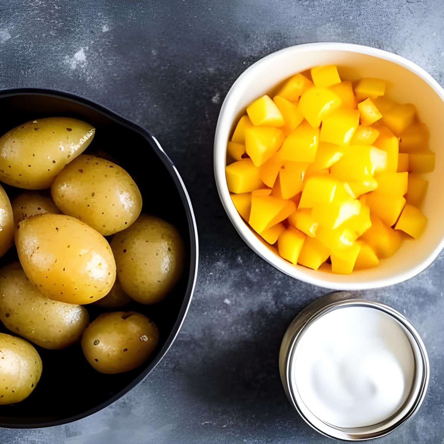 Ingredients needed for pressure canned potatoes. 