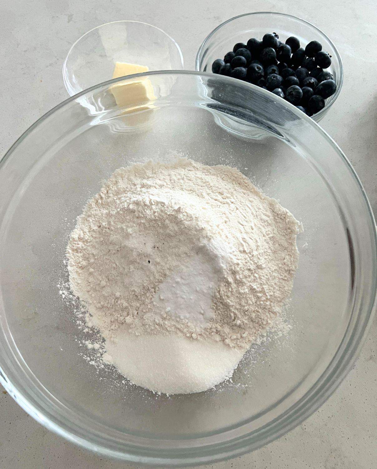 Dry ingredients together in a bowl. 