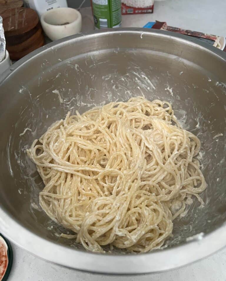 Baked Cream Cheese Spaghetti Casserole - Recipe Diaries