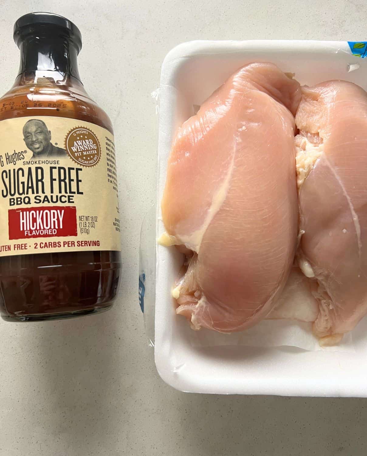 Ingredients needed for Instant pot shredded chicken breast.