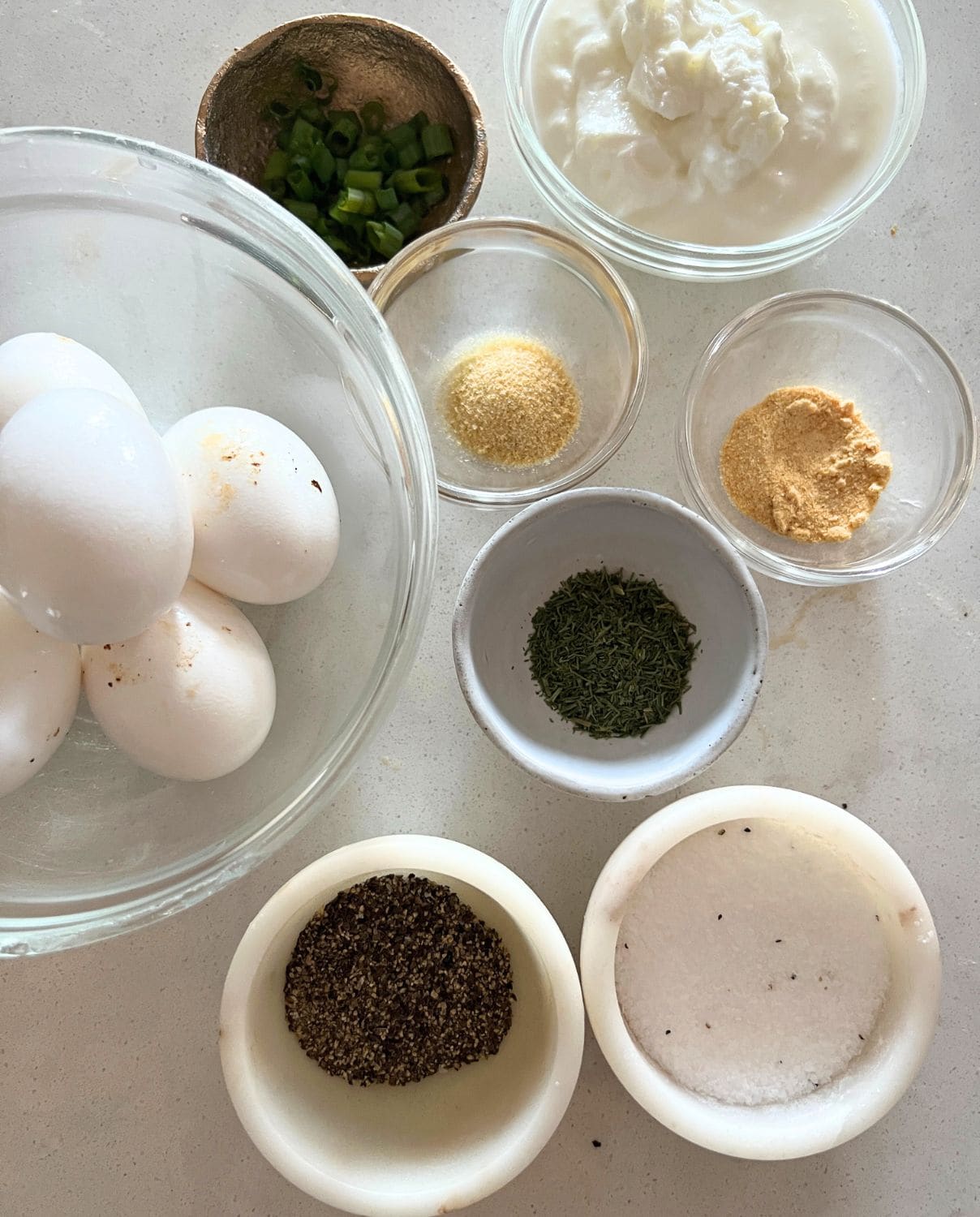 Ingredients needed for Egg Salad. 