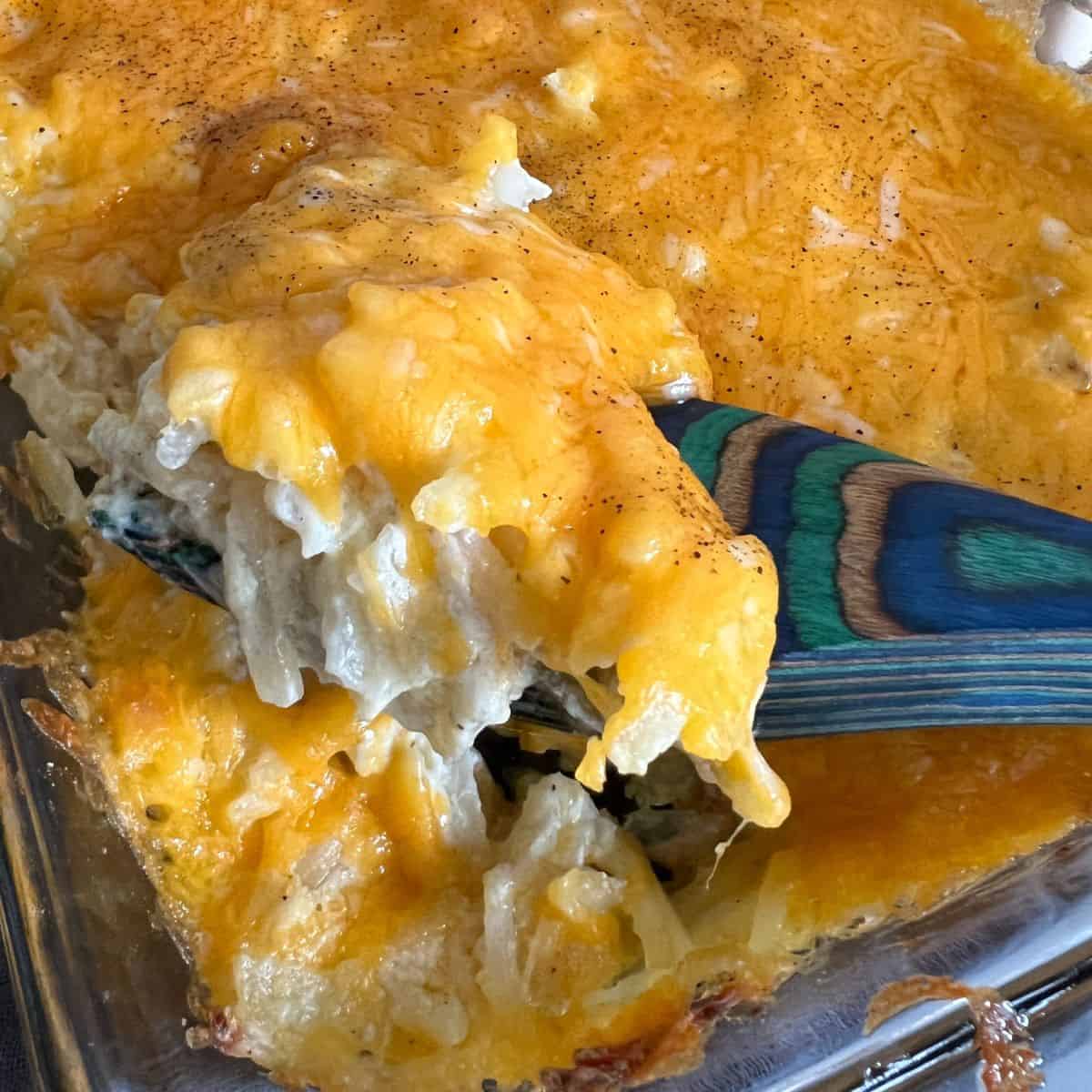 Cheesy hash brown casserole is a delicious and comforting dish that is perfect for breakfast, brunch, or as a side dish. 