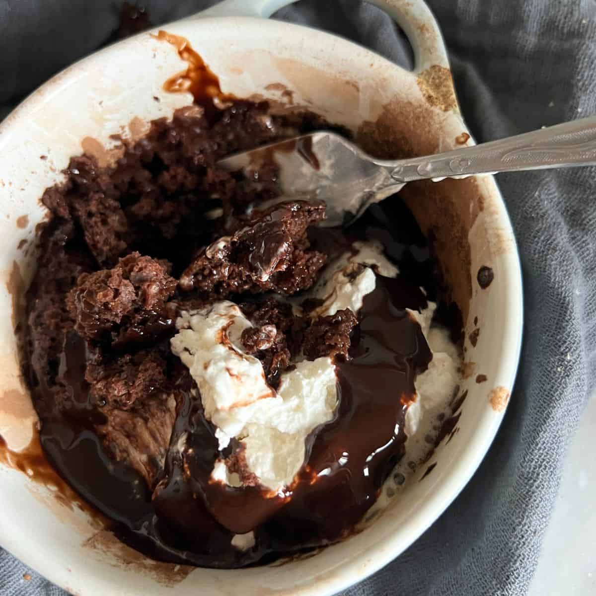 Weight Watchers Chocolate Mug Cake (Air Fryer or Microwave)