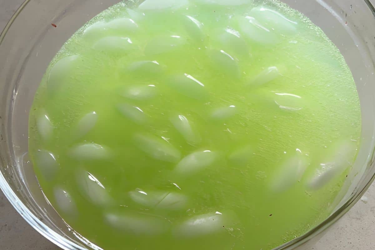 Soda and LImemade in a bowl with ice.