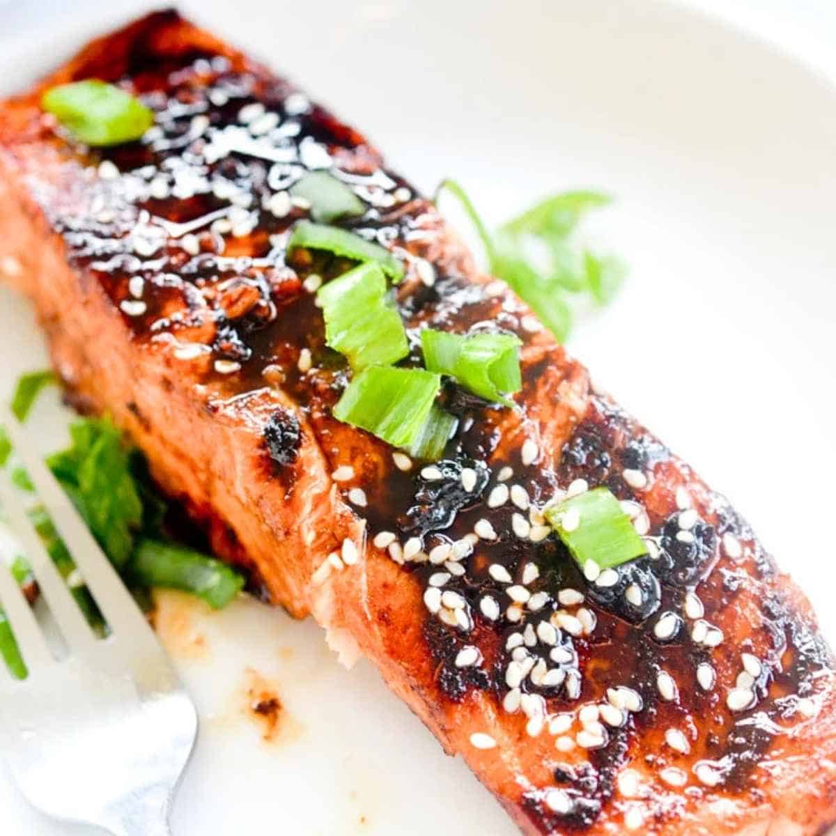 Air fryer honey garlic salmon.