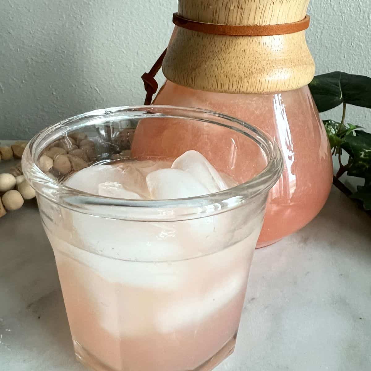 Rhubarb Lemonade is a 3 ingredient drink made of sugar, water, and freshly squeezed lemons.