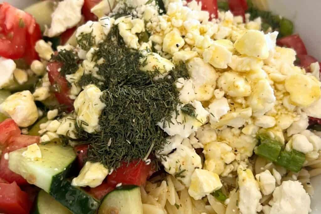 Greek Orzo Salad with MustardDill Vinaigrette Bobby Flay Recipe Diaries