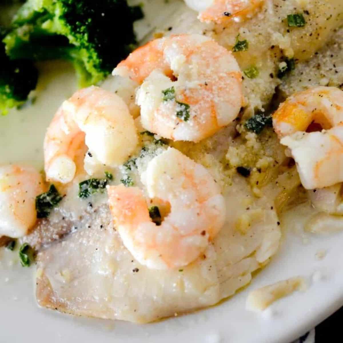 Are you looking for low-carb-friendly options at Olive Garden? Try this Baked Tilapia with Shrimp. An easy copy cat recipe to make at home as well.