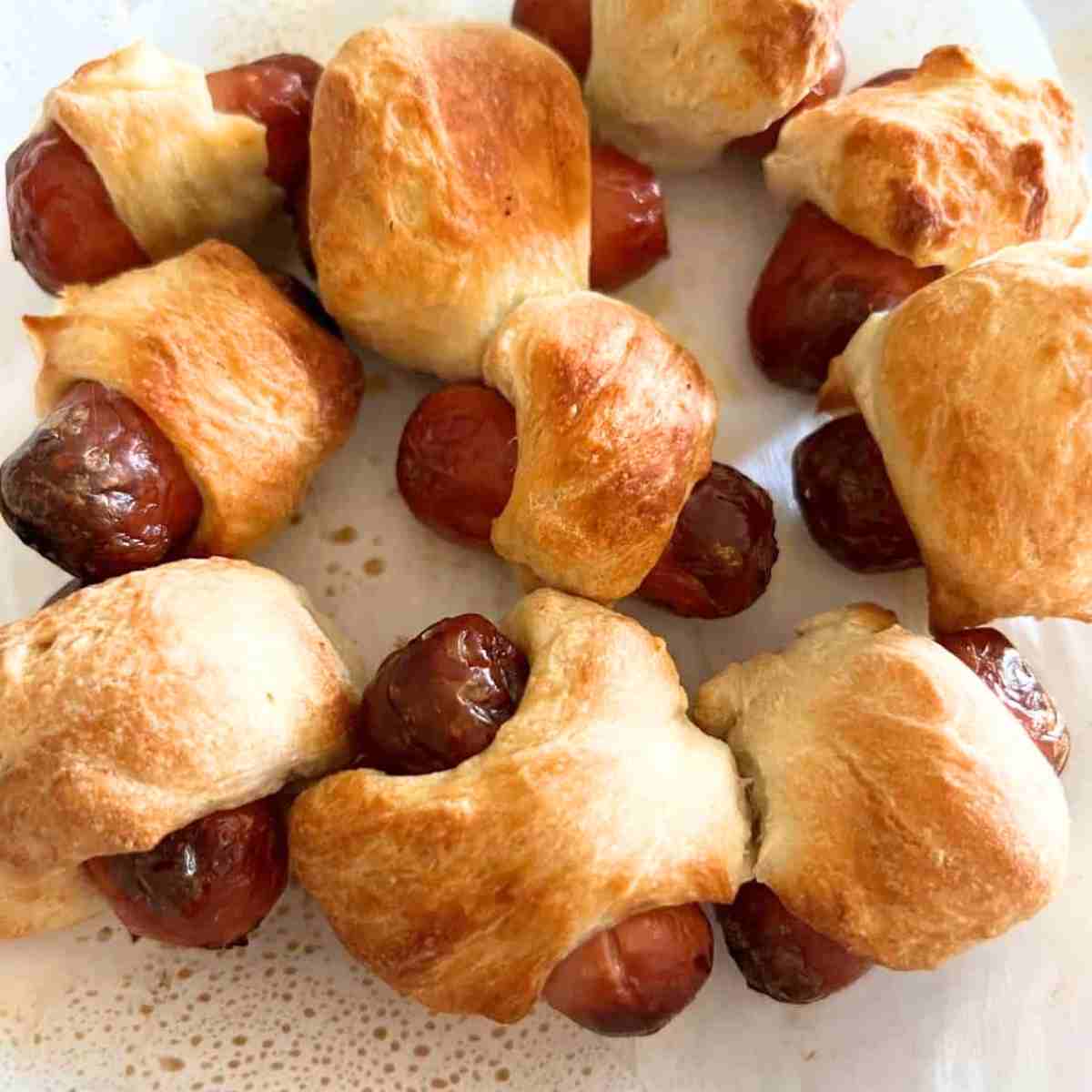 Crispy Air fryer pigs in a blanket.