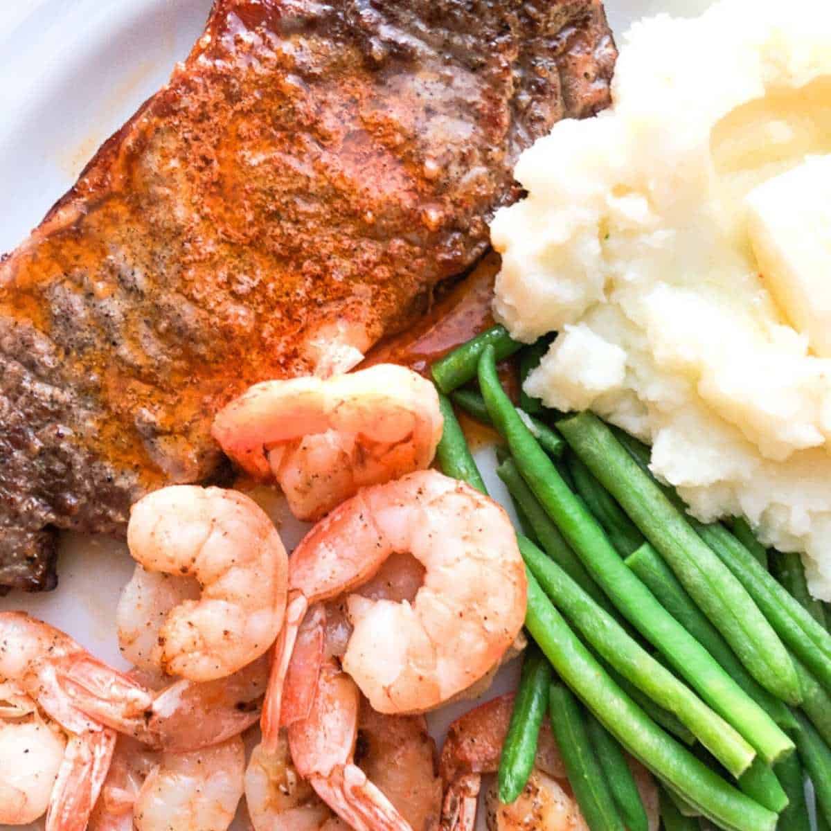 Yes, you can make a delicious surf and turf meal all in your air fryer and have it ready on the table in under 15 minutes! It’s so quick and easy.