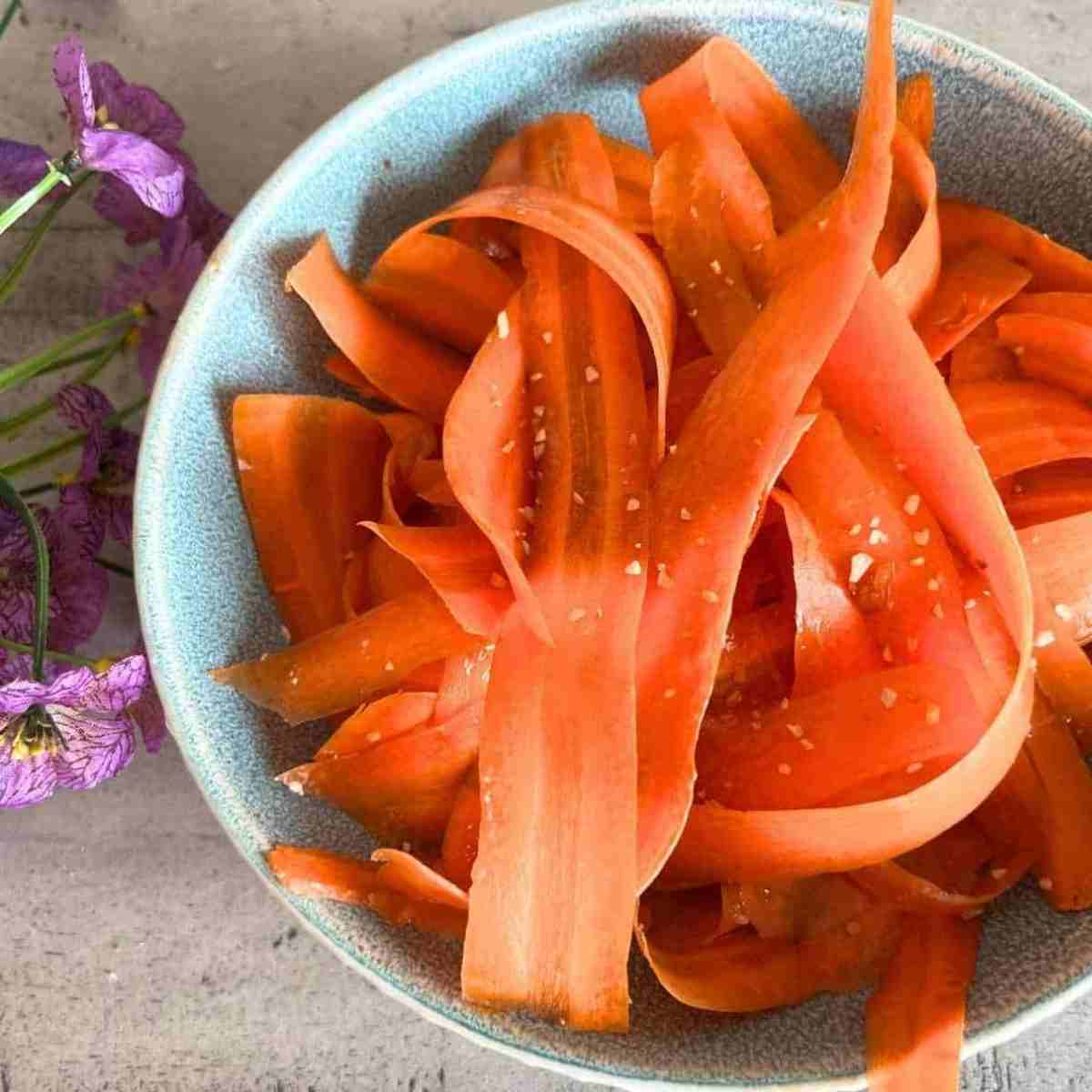 Carrot ribbon salad made by Cassie.