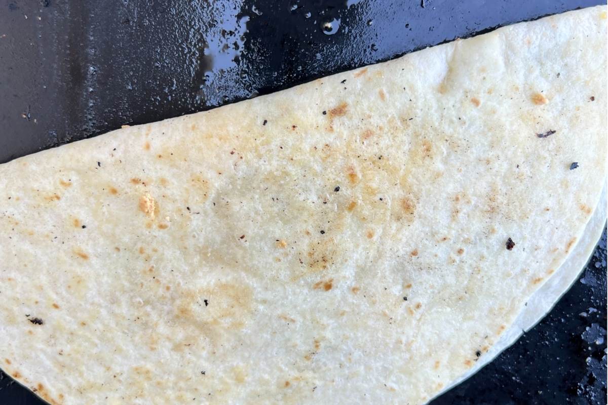 Finished Smore Quesadilla on a Blackstone.
