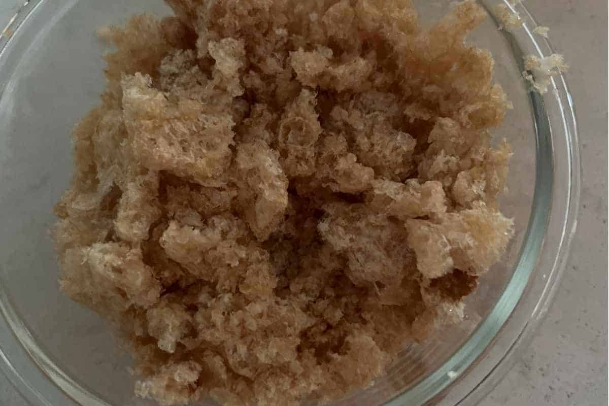 Ground up pork rinds.