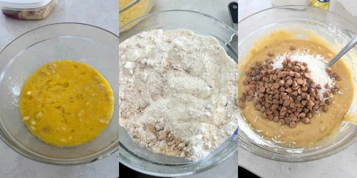 How to make banana bread step 1.  