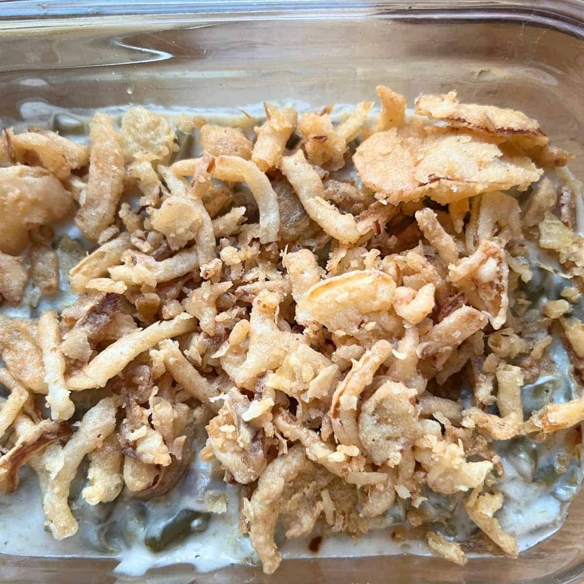 How to Make Thanksgiving Dinner for 1 step 1 - green bean casserole.