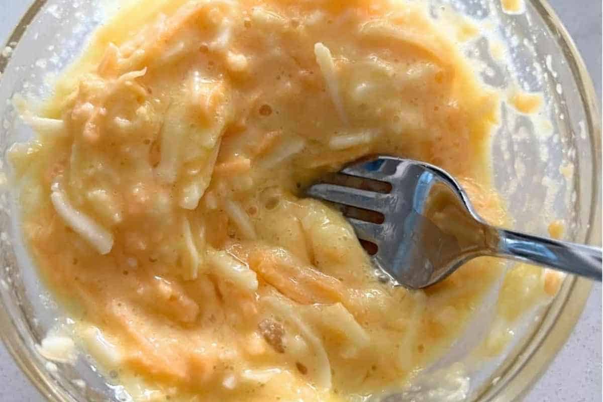 Carnivore waffle batter in a bowl. 