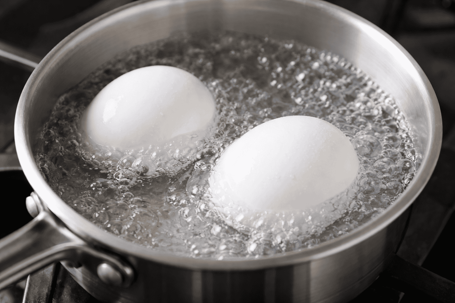 Boiling eggs on Stovetop. 