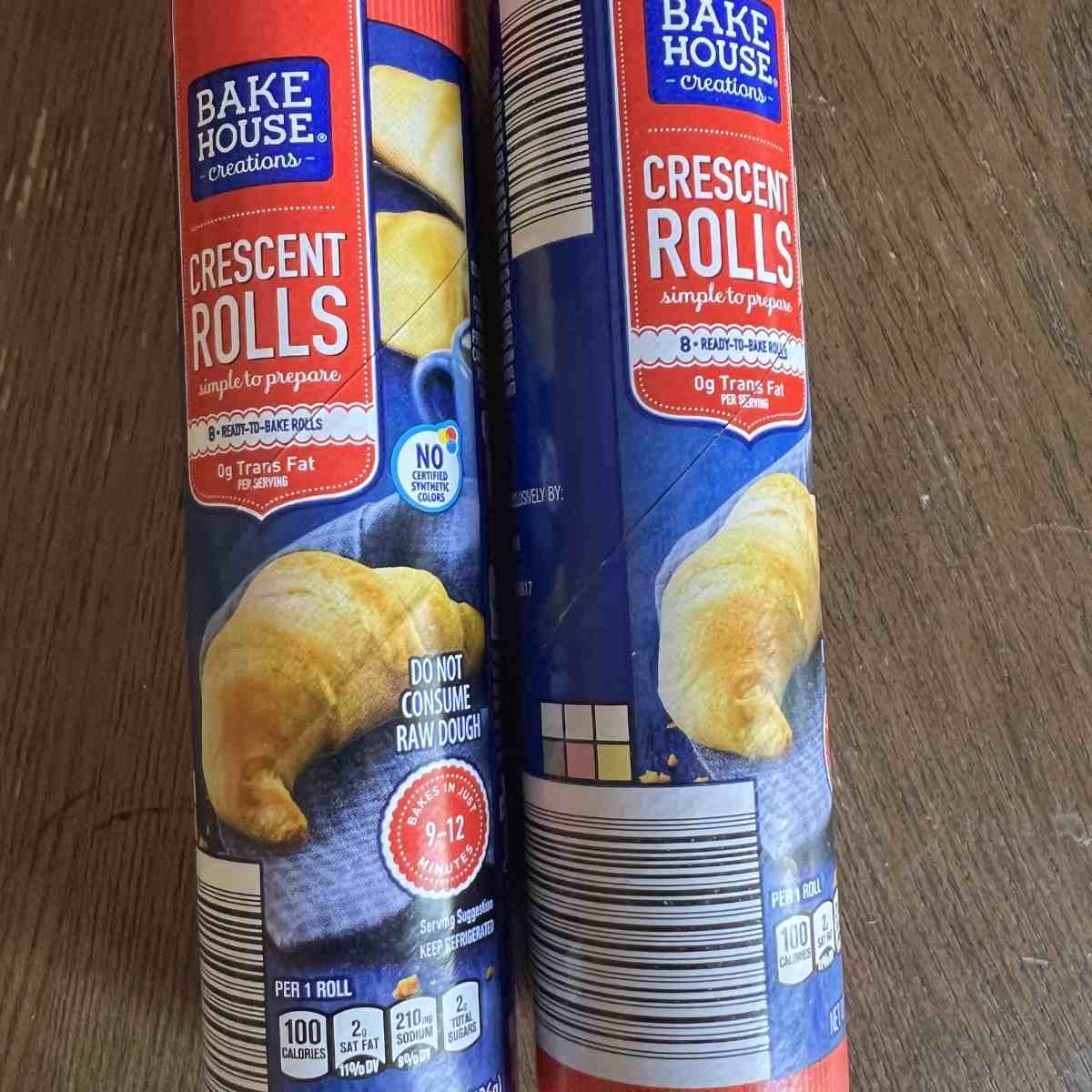 Ingredients needed for crescent bread.