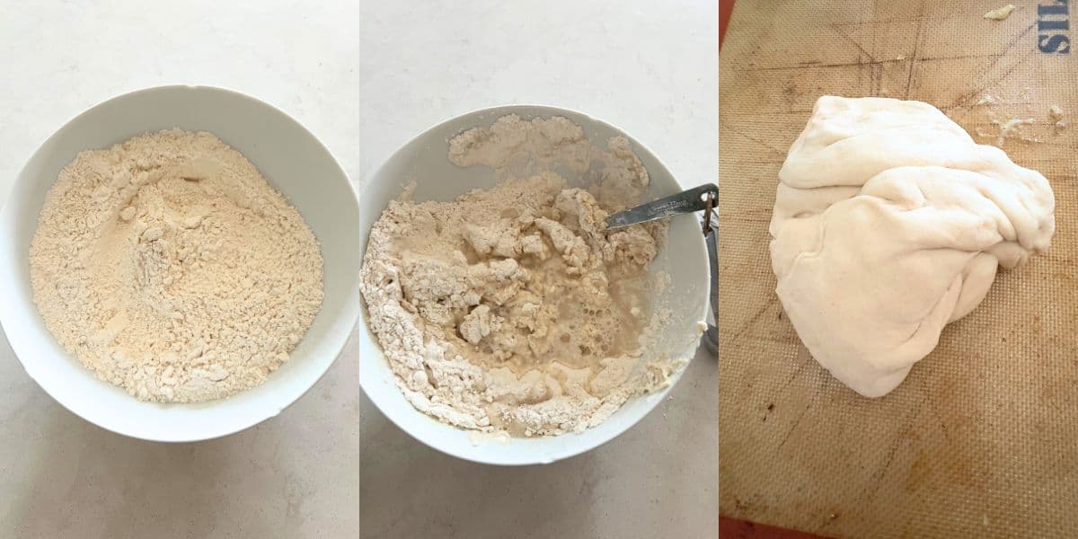 Steps for making Bobby Flay's Pizza Dough. 