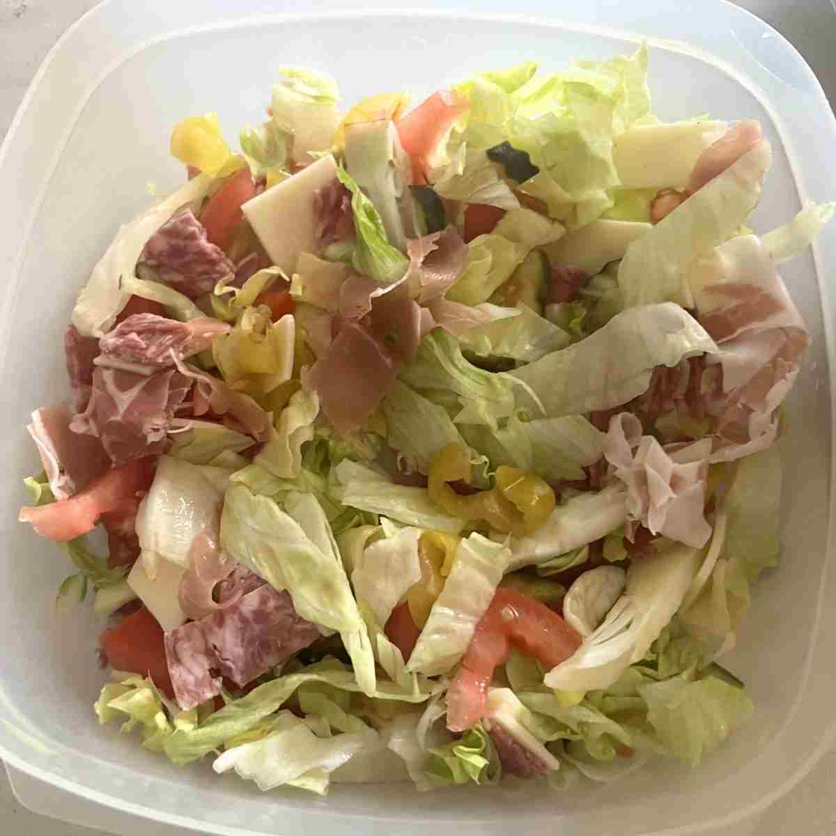 Sub in a tub ingredients without the dressing. 