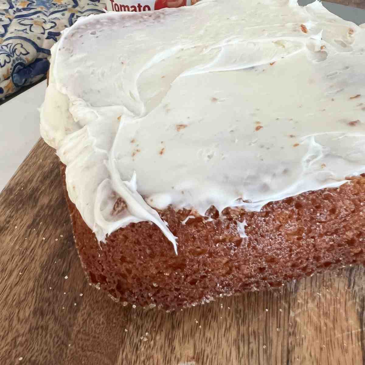 Frosted tomato soup cake. 