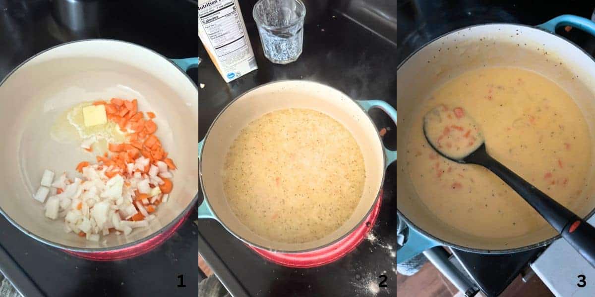 How to make beer cheese soup step by step.