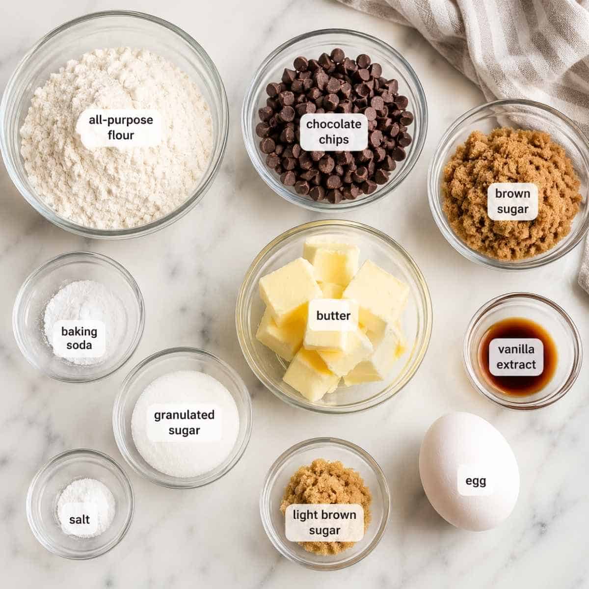 Ingredients needed for cookie fries.