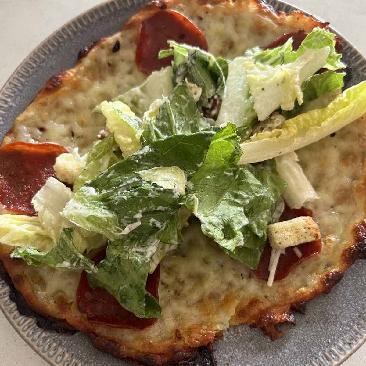 Viral Tiktok Pepperoni Pizza Ceasar Wrap.