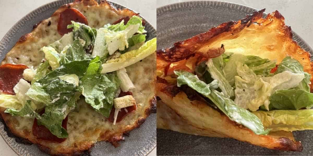 Viral Titkok pepperoni pizza ceasar wrap
