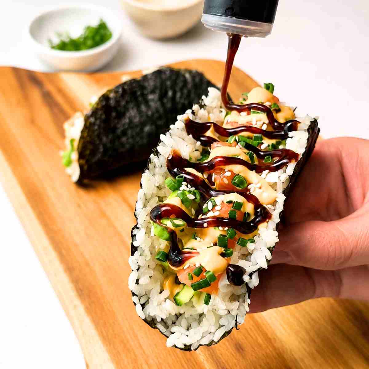 Viral sushi tacos.