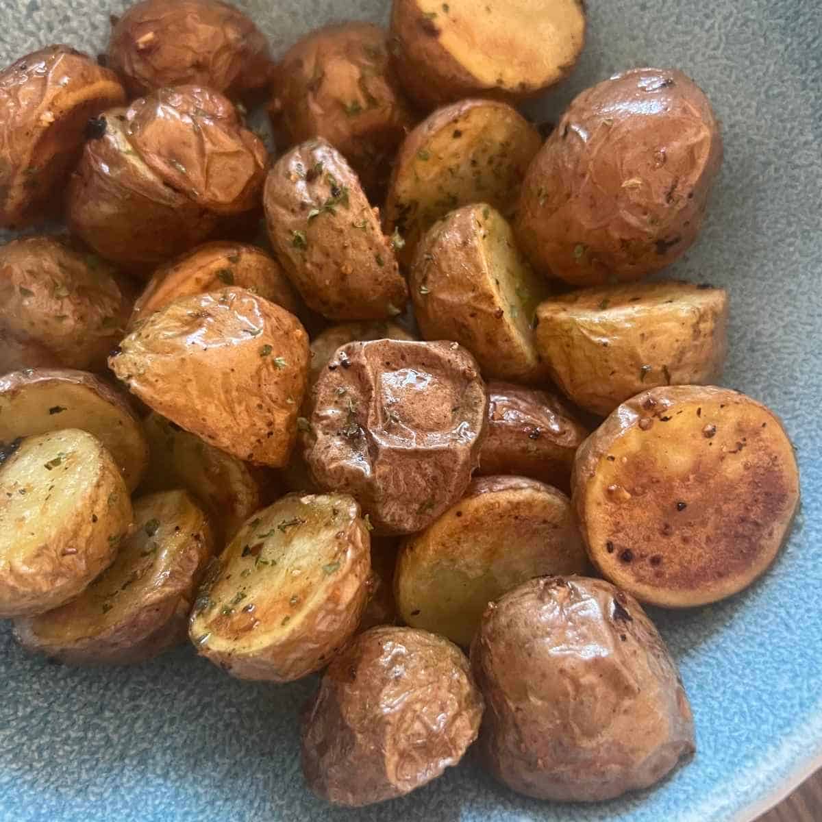 Crispy air fryer baby potatoes.