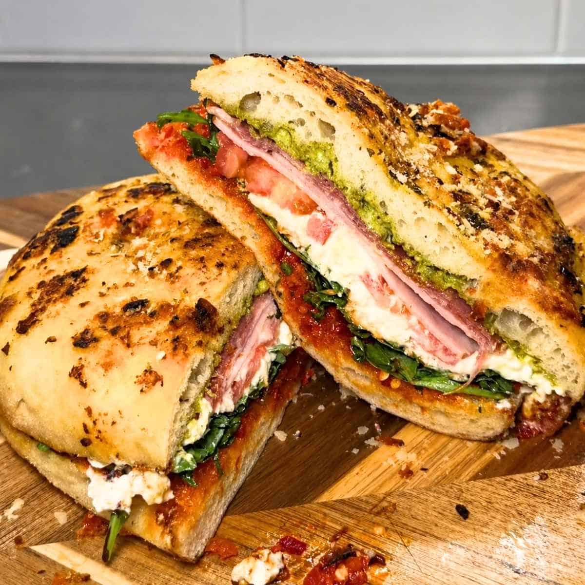 Trader Joes viral focaccia sandwich.