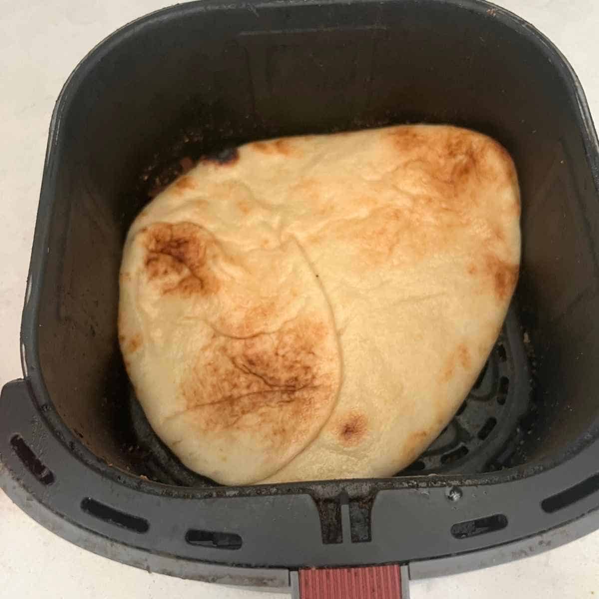 Naan bread in air fryer.