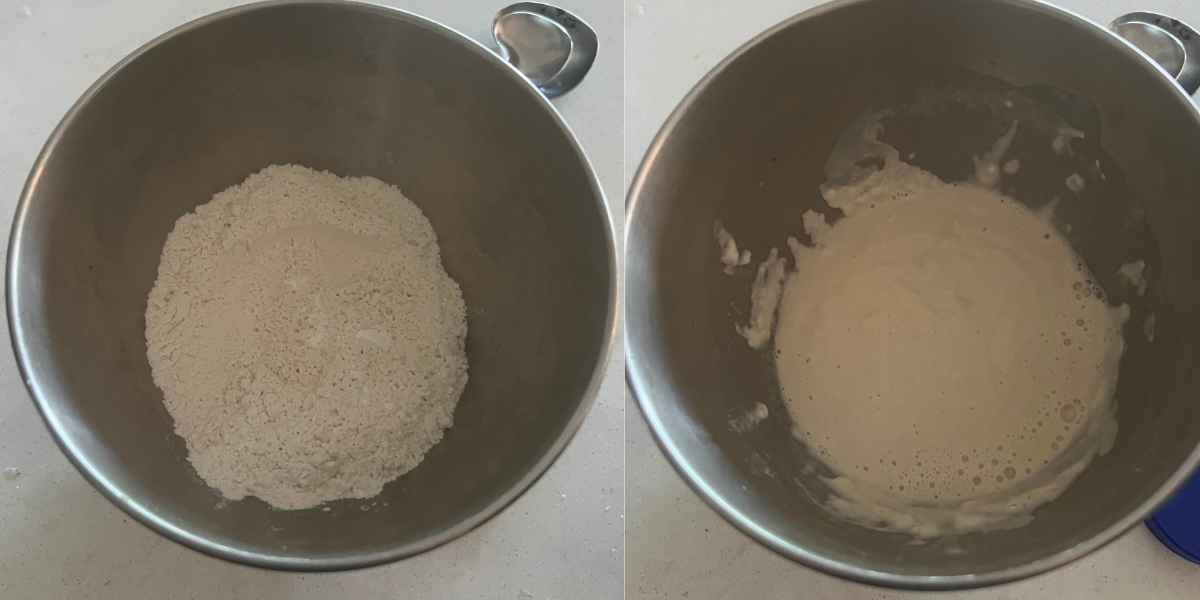 Beer batter mixture.