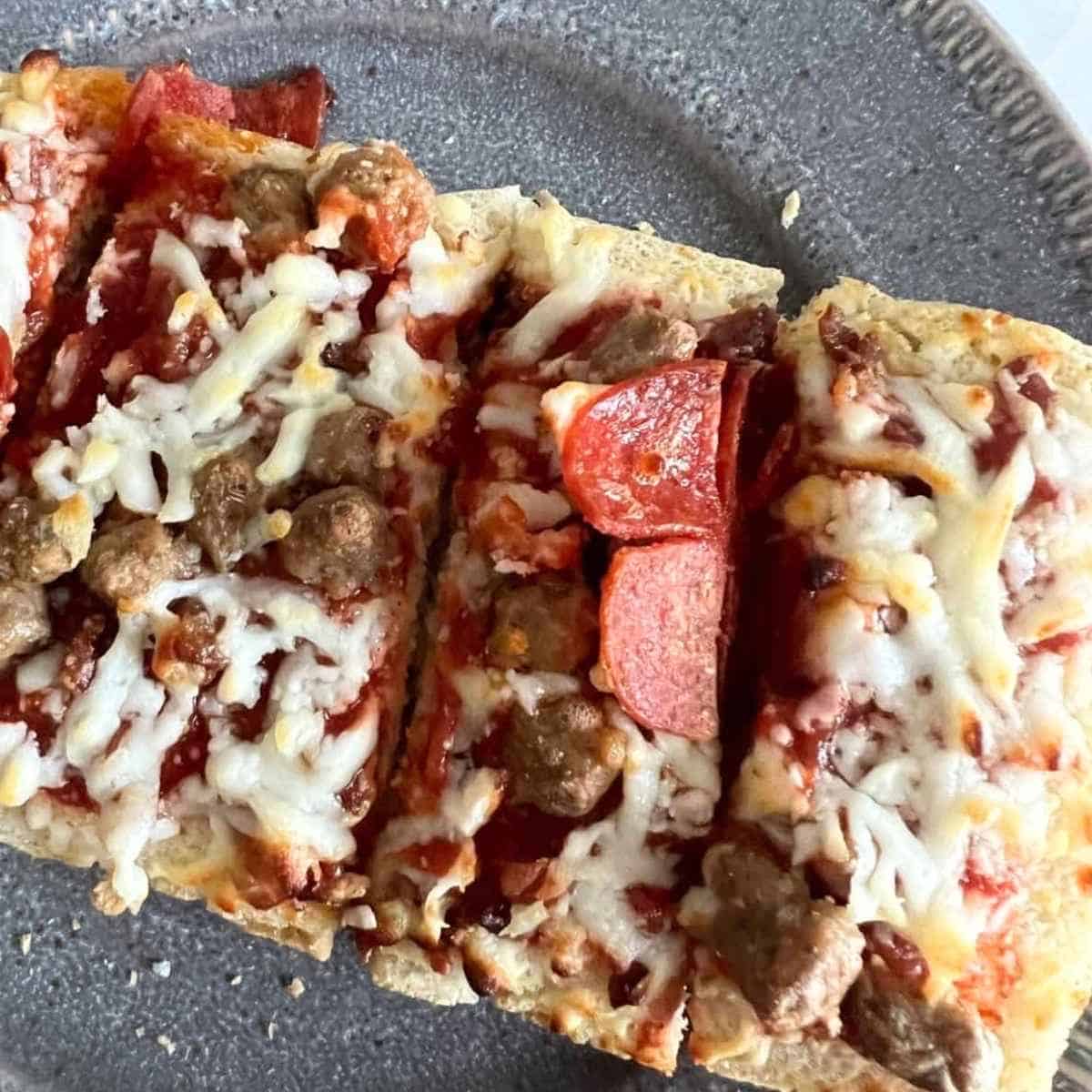 Air fryer frozen pizza.