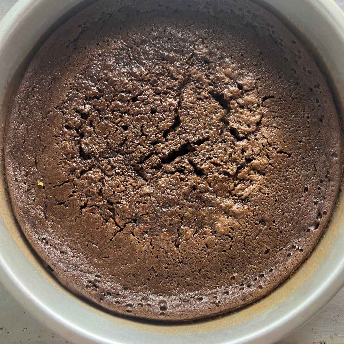 Finished and baked black bean cake.