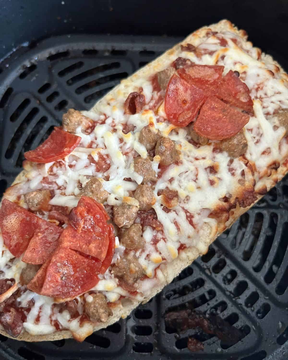 Cooked from pizza in air fryer.