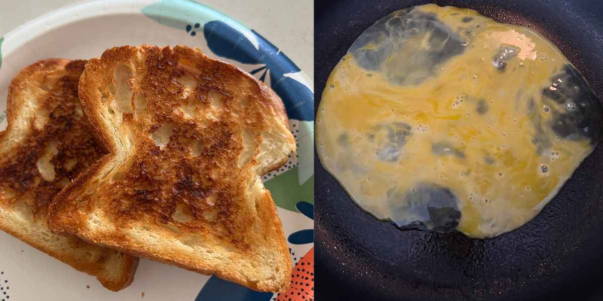 How to make aldi croissant toast sandwich.