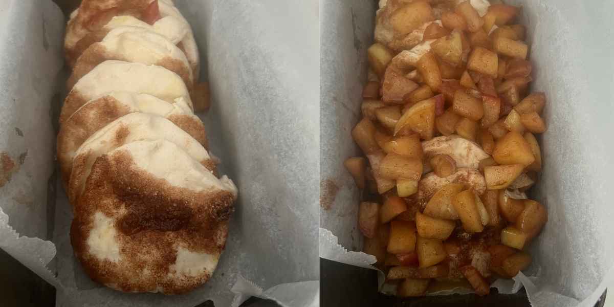 How to make apple pie pull apart bread with biscuits.
