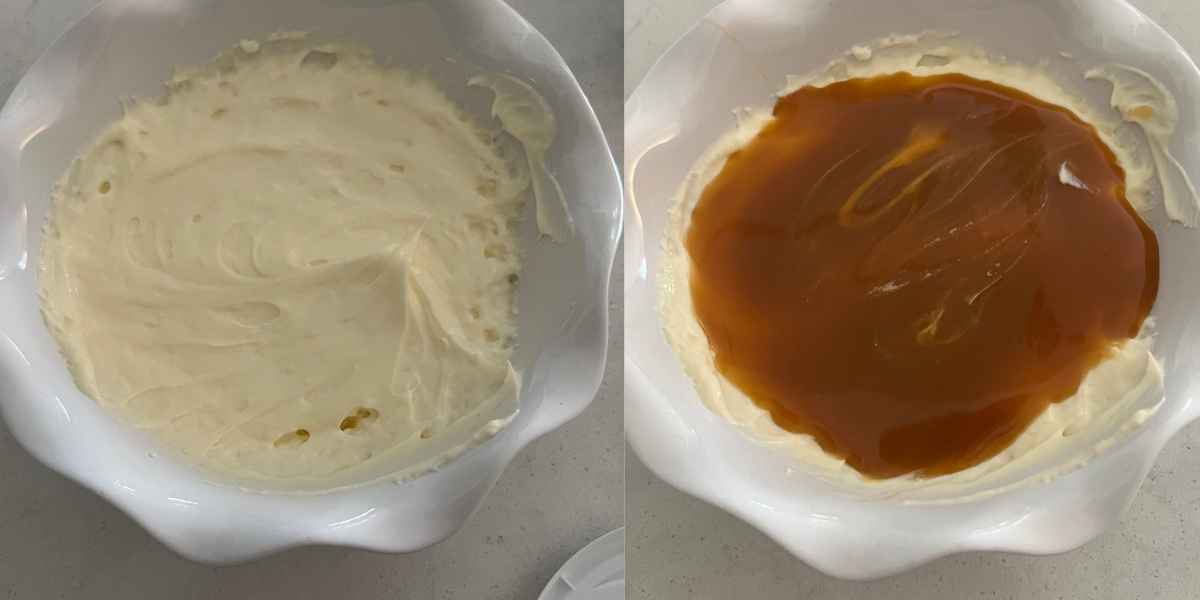 How to make caramel apple cheesecake dip. 