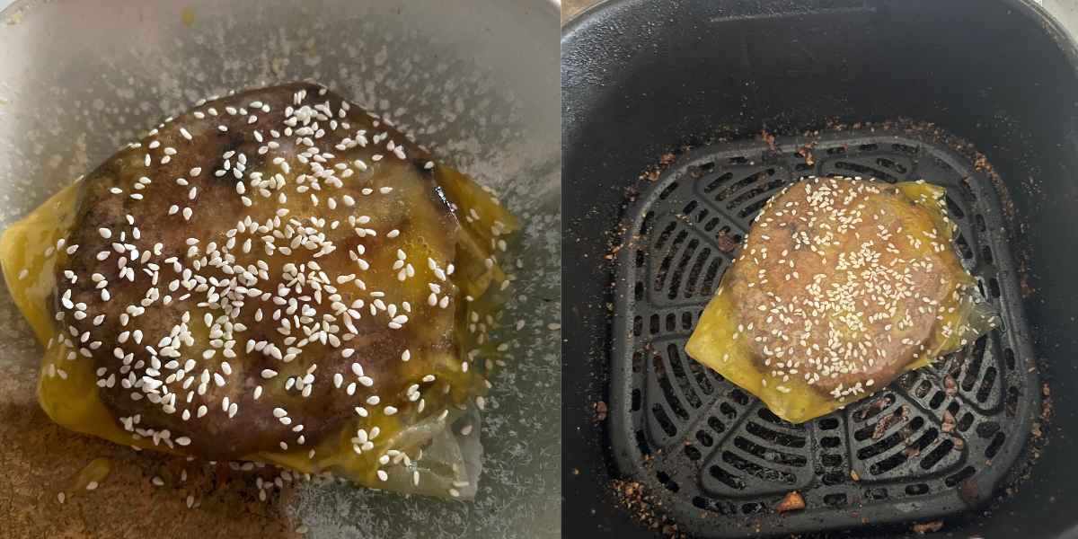 How to make a rice paper burger part 3. 